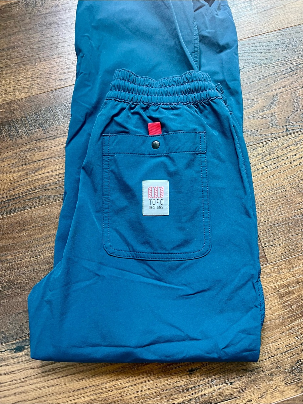 Topo Designs Teal Blue Elastic Waist Pocket Pants